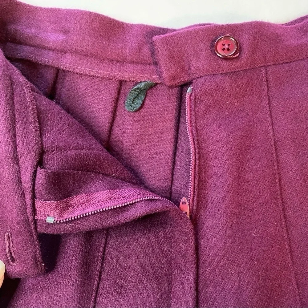 Vintage Koret Career Petites Wool Pleated Skirt Academia Preppy Size 8P - Picture 11 of 15